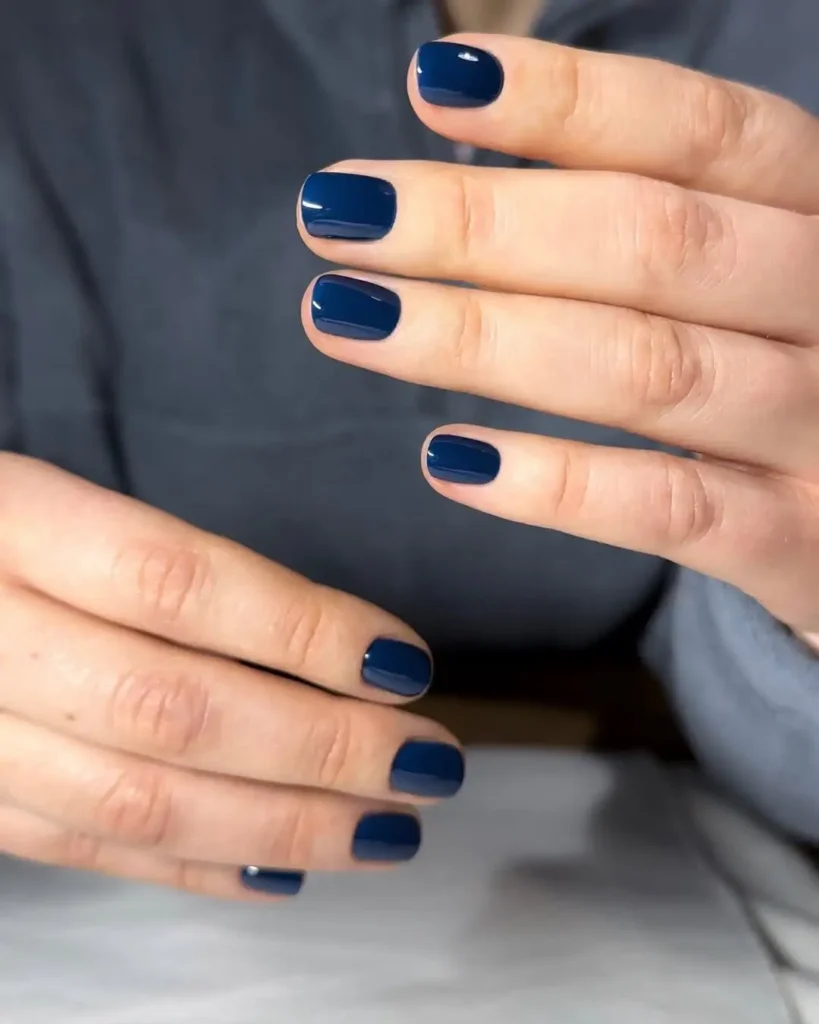 November Nail Aesthetic: 20+ Hot Designs For This Month 10 classic navy blue