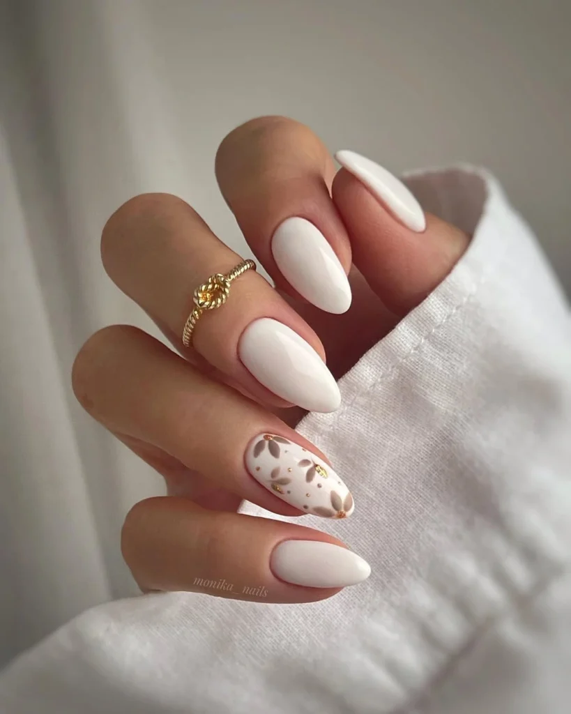 November Nail Aesthetic: 20+ Hot Designs For This Month 12 matte white almond