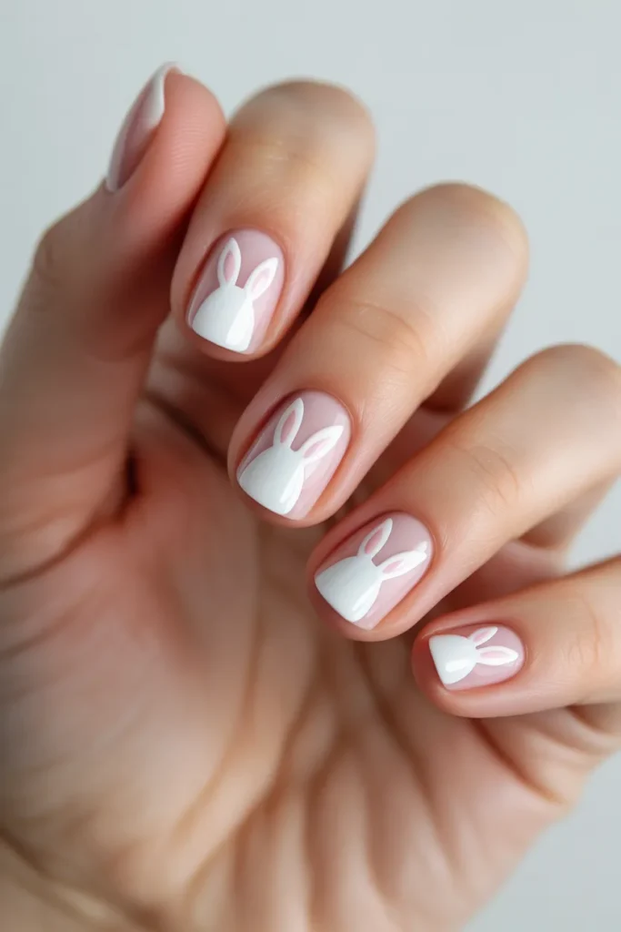 1. Classic White Bunny Silhouette