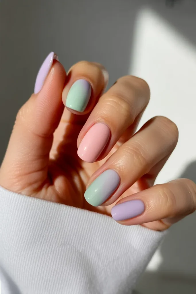 1. Pastel Gradient Nails