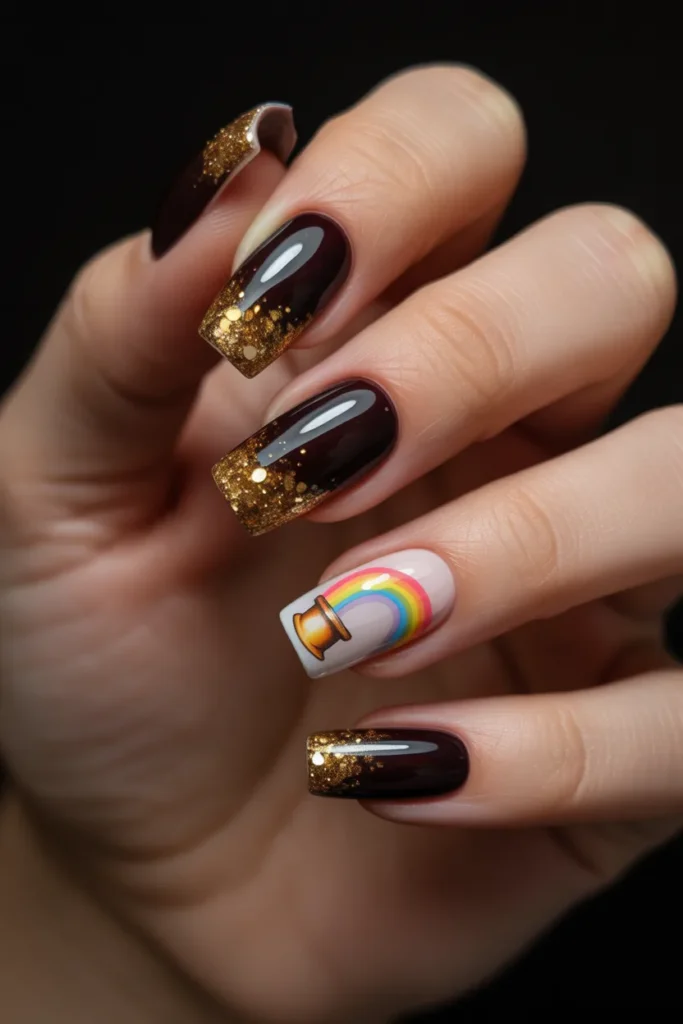 11 Pot of Gold Ombre Nails