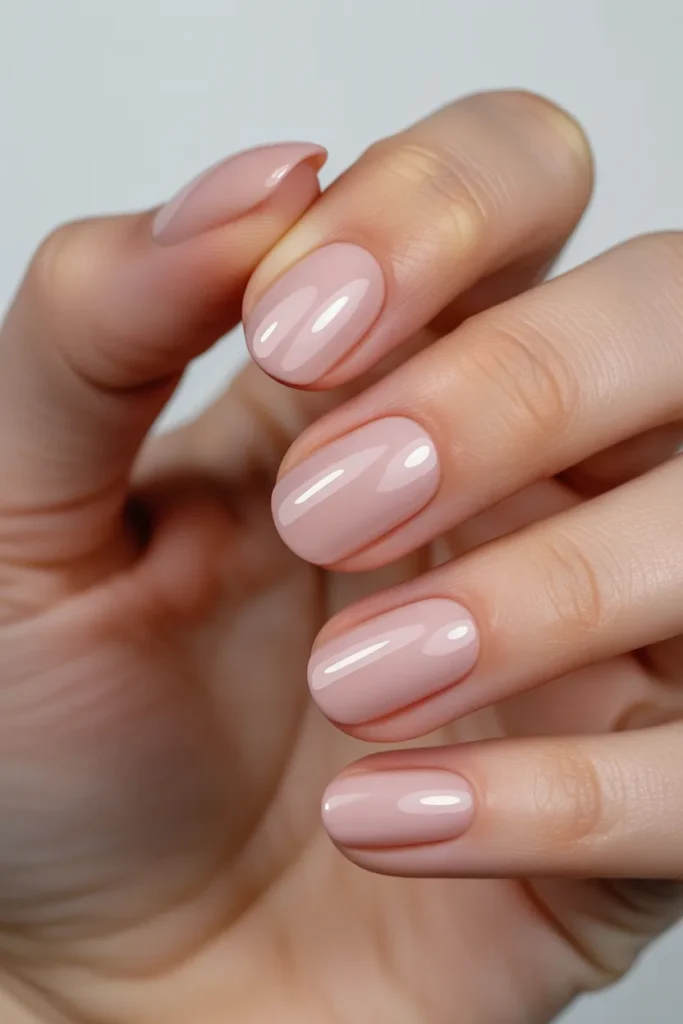 12. Sheer Pink Gloss Nails