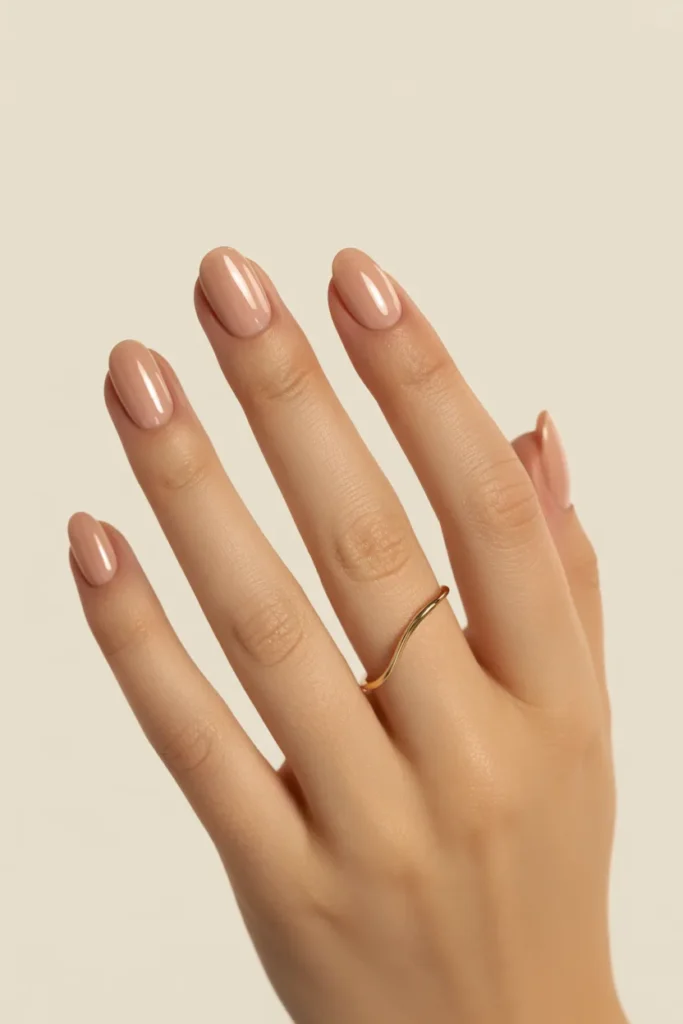 13. Late February Early March Nails — Transitional Nude and Blush