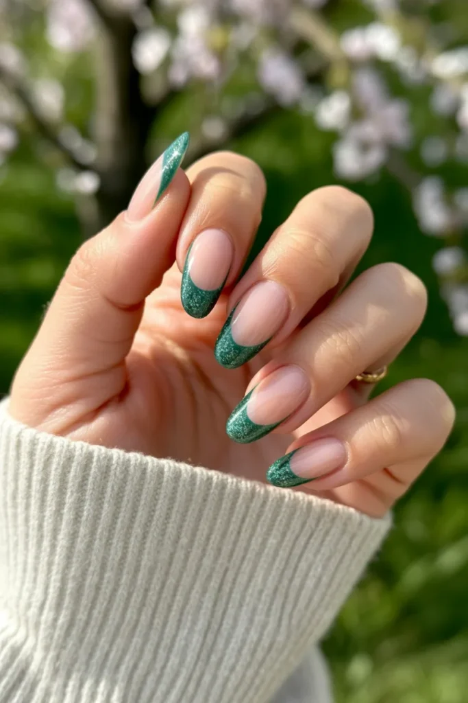 13.Glitter French Almond