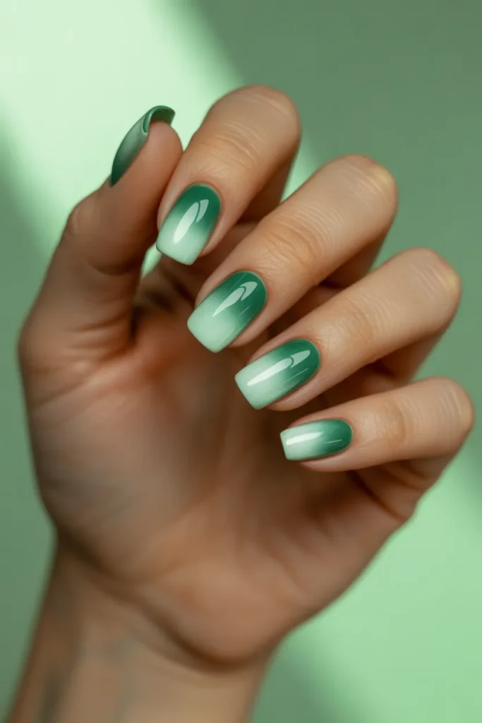 18. Green Aura Nails