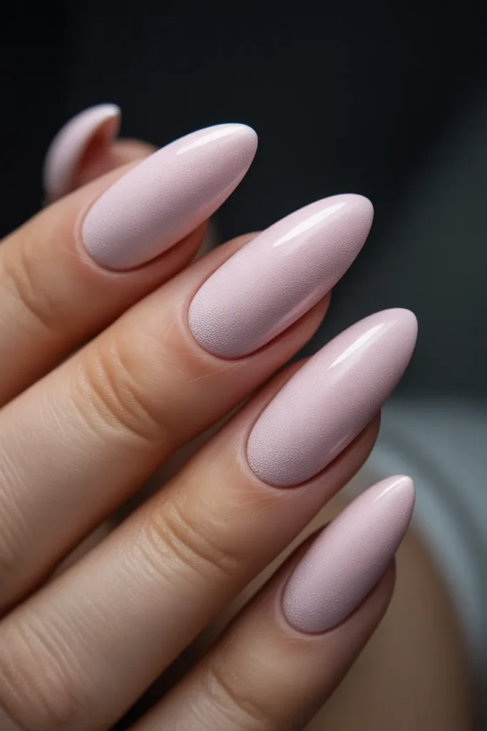 18. Pastel Pink Velvet Texture Nails