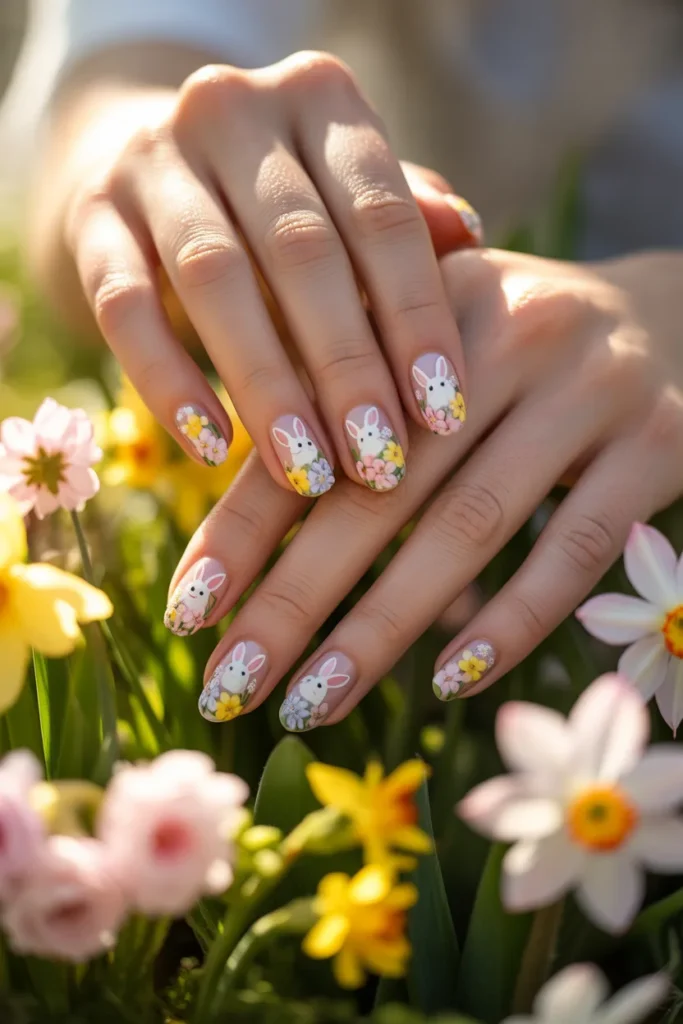 20. Bunny With Flowers