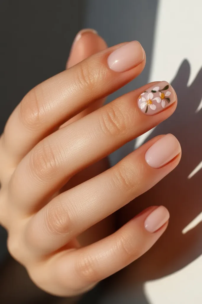 3. Subtle Floral Accent