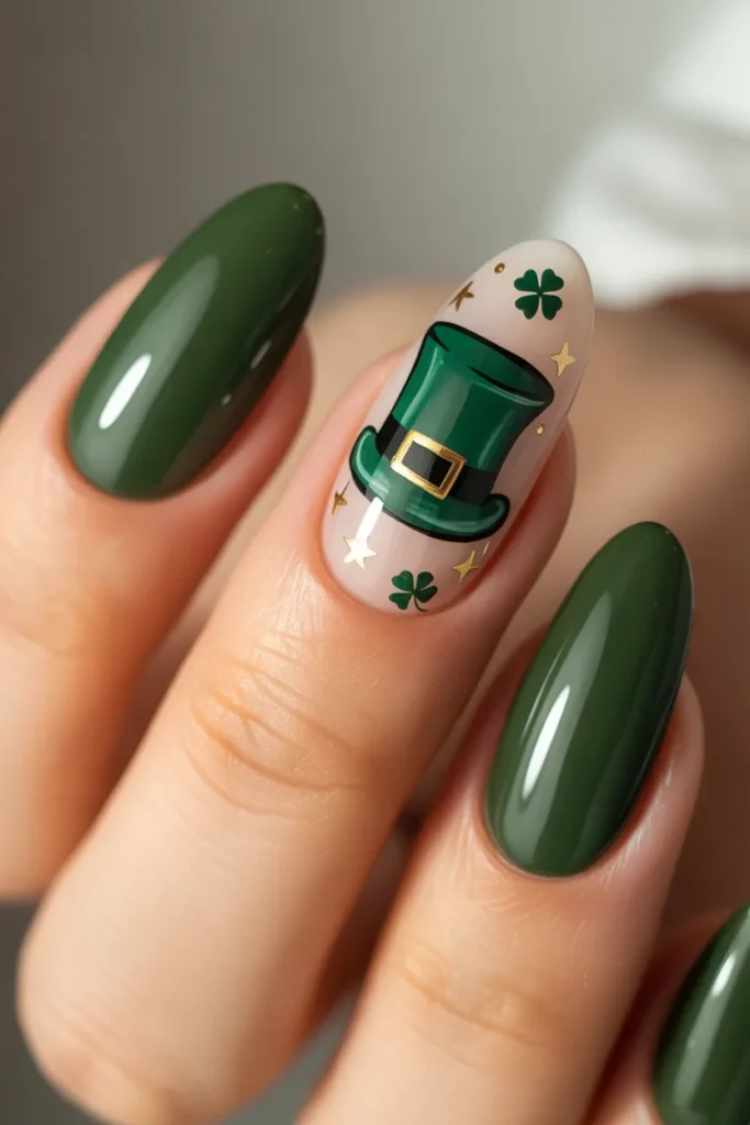 9 Leprechaun Hat Nail Art Design