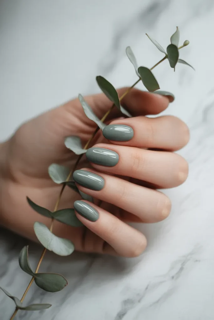 1. Sage Green Minimalist Nails 1