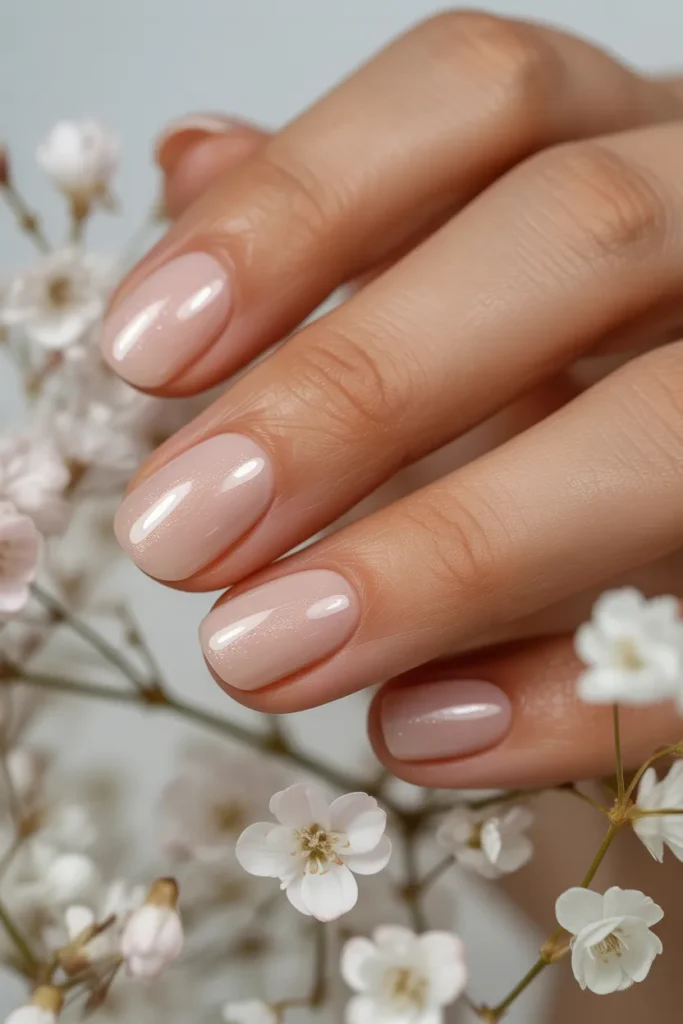 1. Soft Blush Pink Short Nails — Simple Spring Nail Ideas Pink