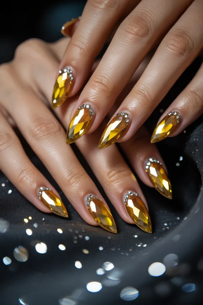 Yellow Easter Nails 11 10. Citrine Inspired Yellow Easter Nails