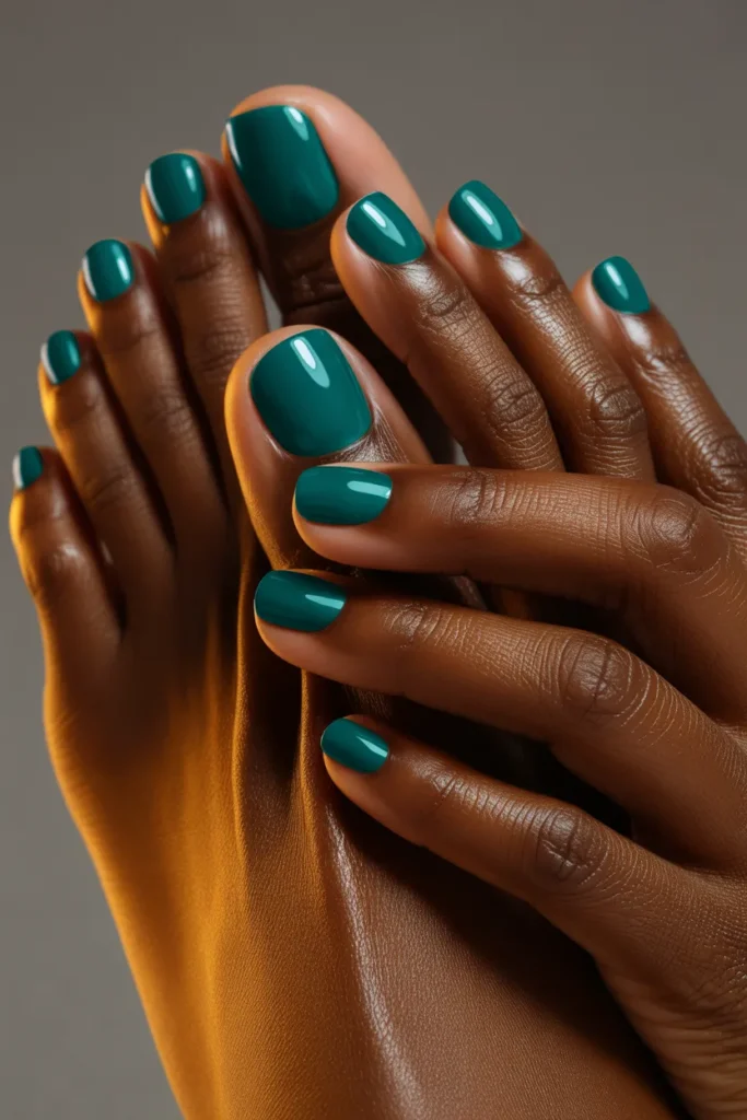10. Dark Toe Nail Colours for Black Women — Deep Jewel Tones