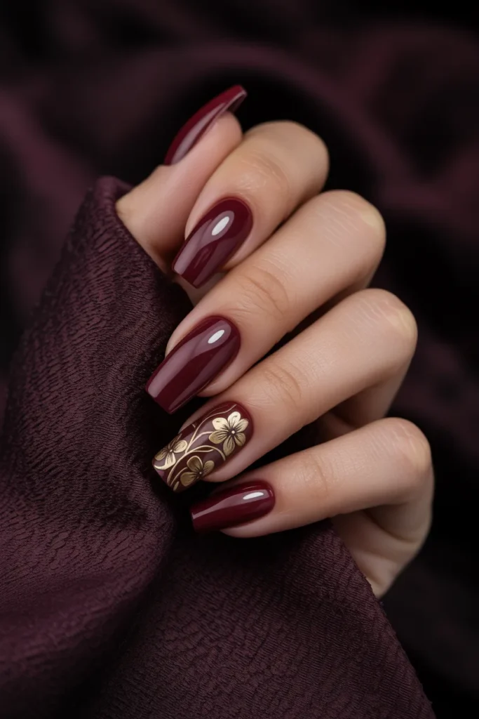 10. Gorgeous Nails for Maroon Dress — Nail Ideas Maroon