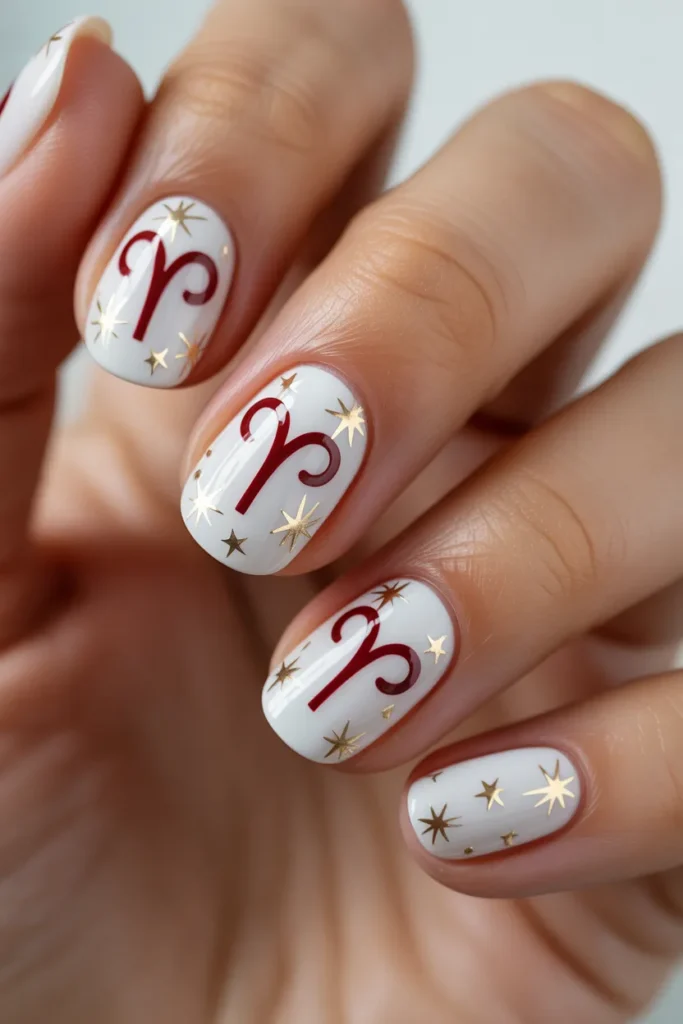 Aries Nail Designs 12 11. Aries Nail Designs White — Clean Zodiac