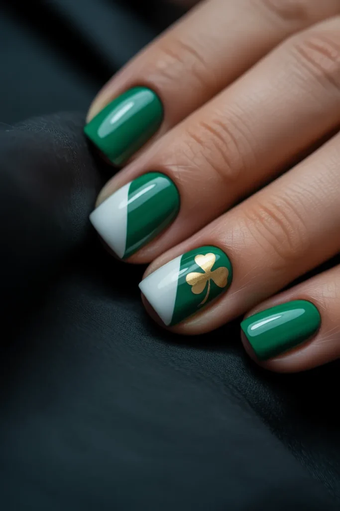 11. Boston Celtics Inspired Nail Designs