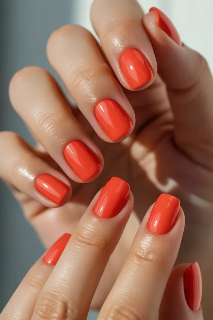 11. Short Easter Nails Red — Bold Spring Choice