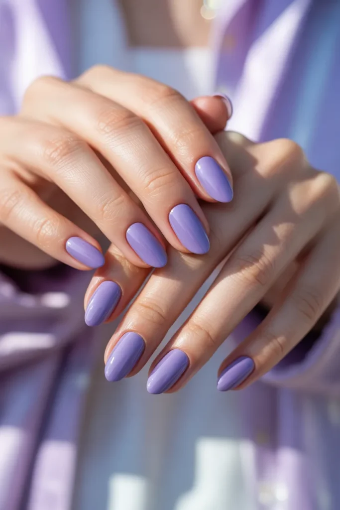 12. Purple Pastel Spring Nails