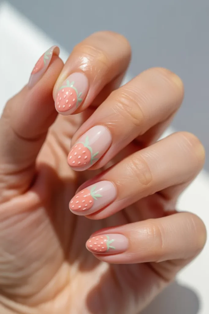 13. Strawberry Nail Art by Skin Tone — Fair Skin