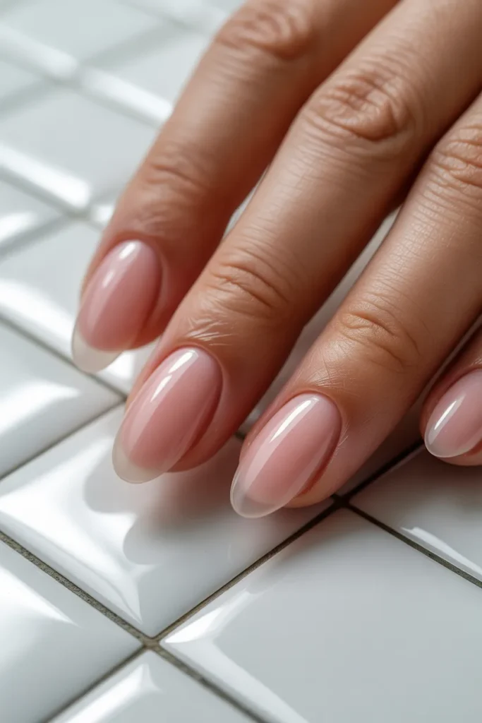 15. BIAB Pink Builder Nails — The Healthiest Choice