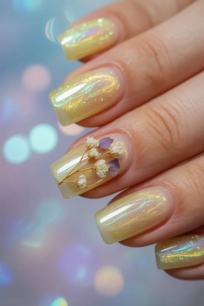 16. Aether Nails — Dreamy Yellow Easter Edition