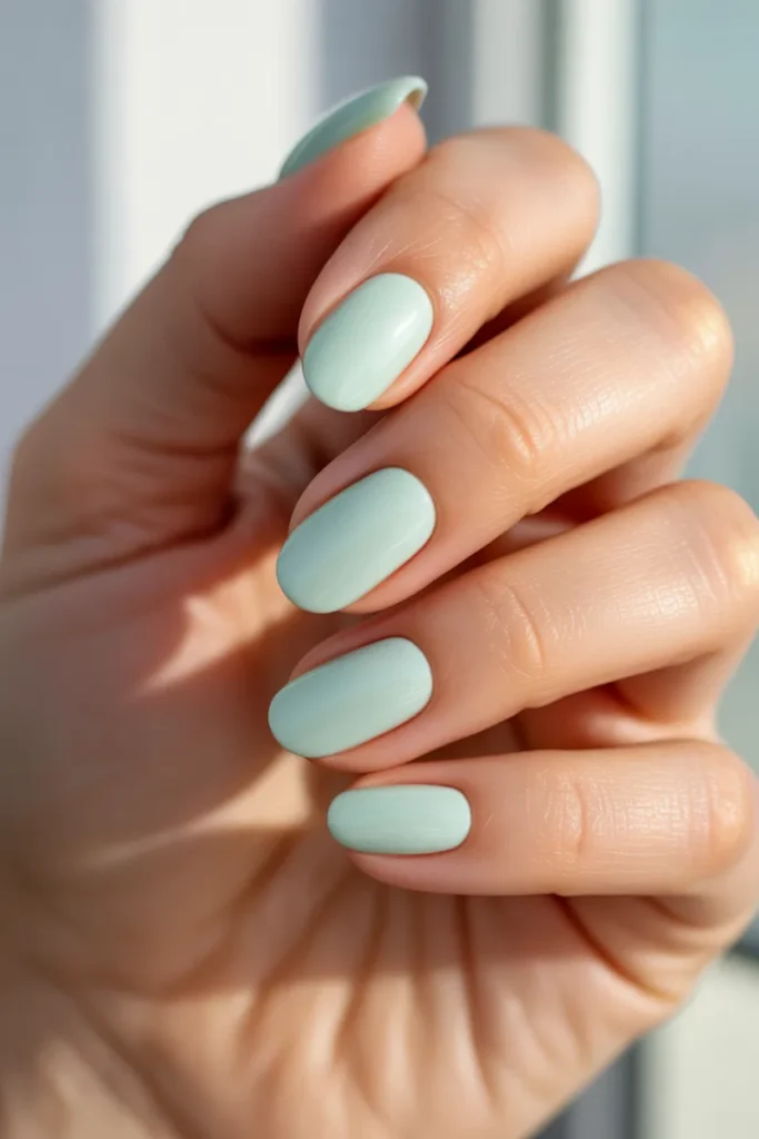 Mint Green Spring Nails 18 17. Mint Green Nails by Skin Tone — Fair Complexion
