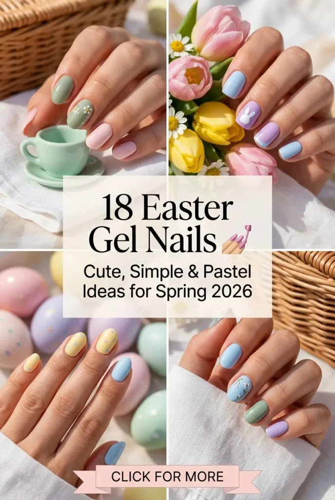 18 Easter Gel Nails 💅 Cute Simple Pastel Gel Nail Ideas for Spring 2026