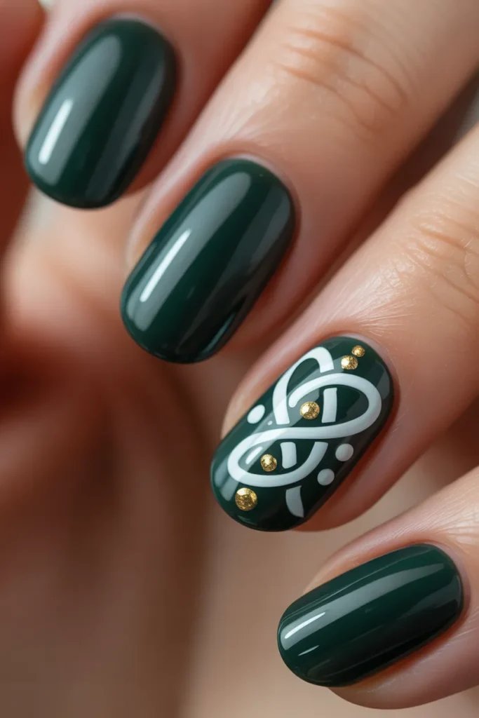 18. Celtic Knot Accent Nails