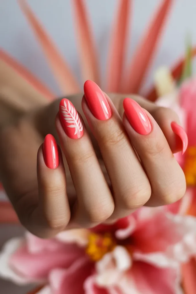 18. Summer Nails 2026 Simple Design — Tropical Pink