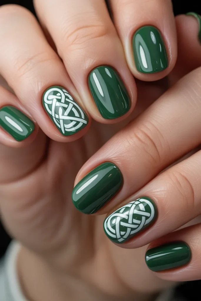 2. Celtic Knot Irish Nail Designs