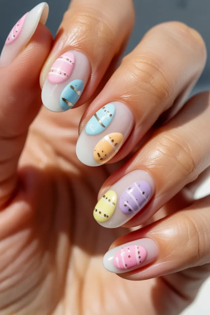 2. Easter Pastel Egg Nail Art