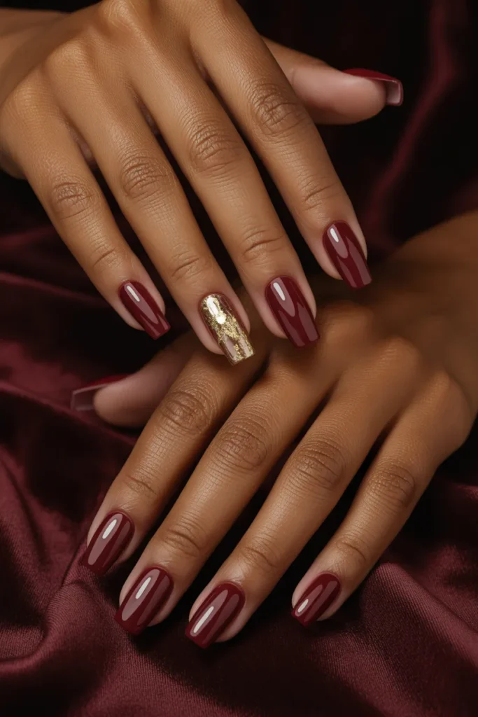 2. Maroon Nails Design — Gorgeous Nails by Skin Tone