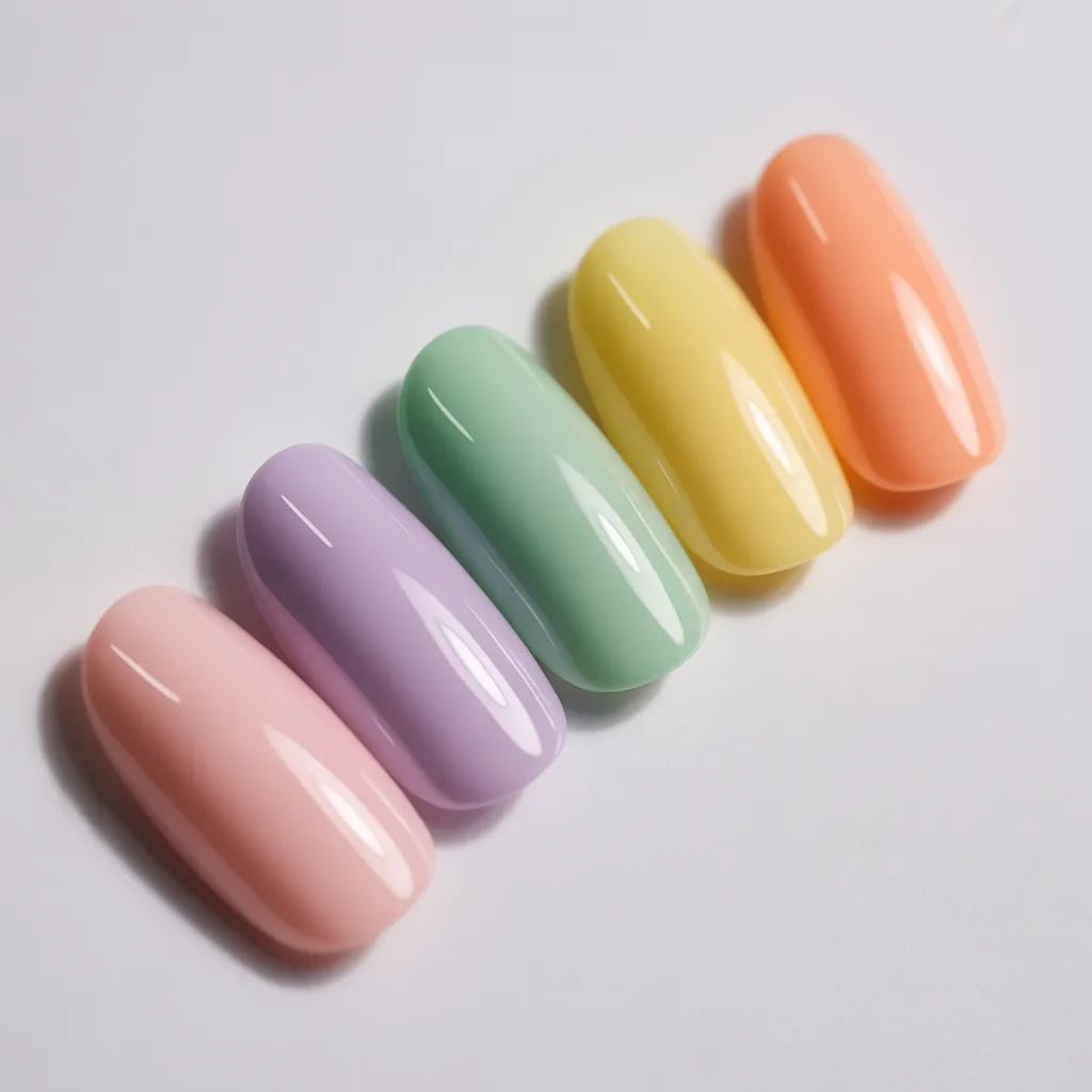 2. Pastel Rainbow Nails