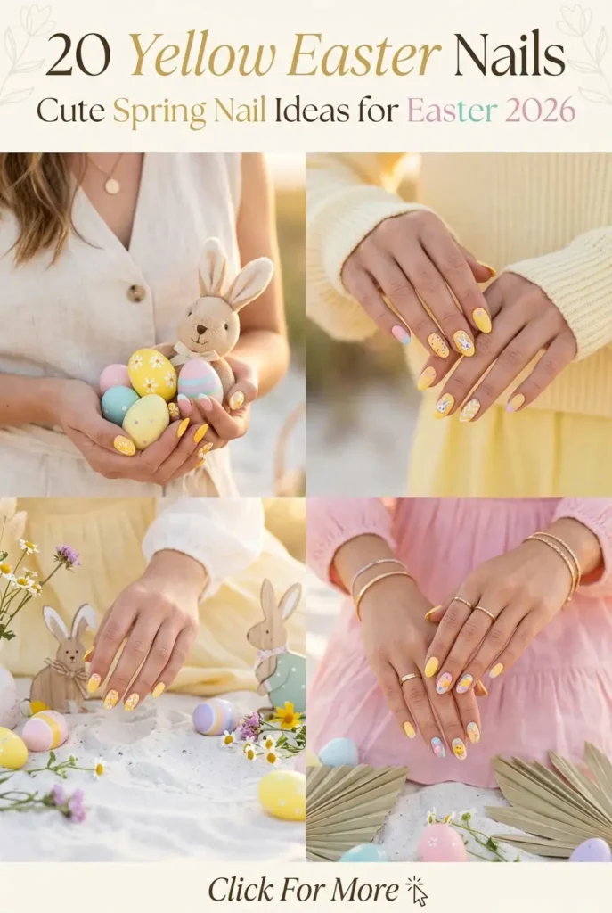 20 Yellow Easter Nails 🐣✨ Cute Spring Nail Ideas for Easter 2026 1