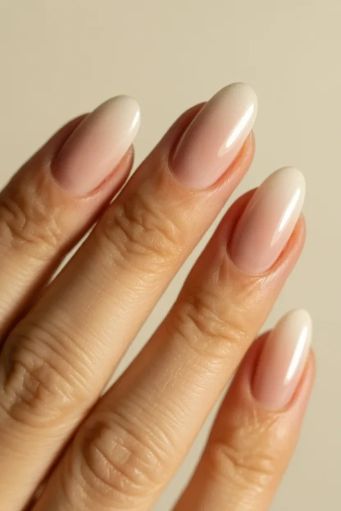 20. Simple Spring Nail Ideas Classy — Almond Nude Ombre