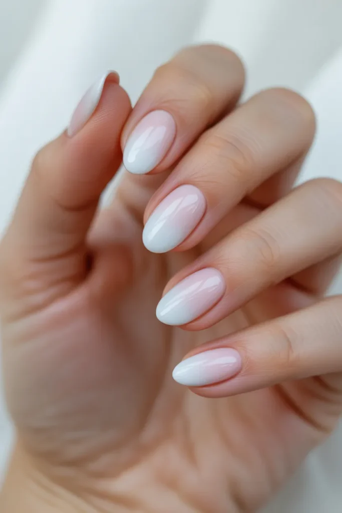 20. Spring Gel Nails — Ombre Pastel Pink