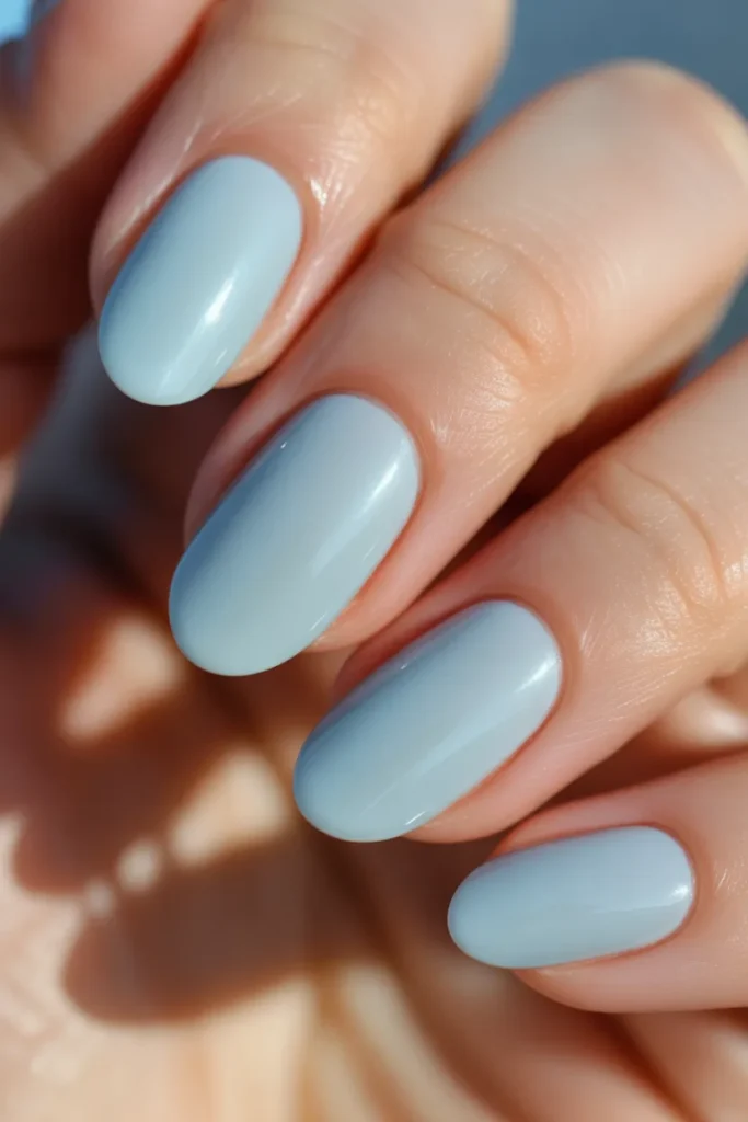 21. Light Blue Spring Nails by Skin Tone — Fair Skin