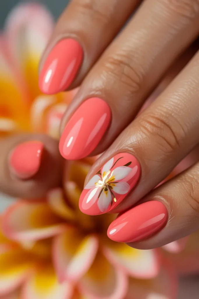 23. Gorgeous Nails Summer — Vibrant Tropical Pink