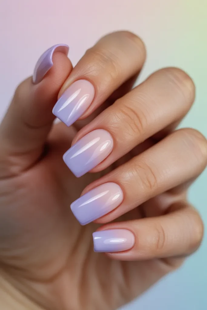 24. Ombre Pastel French Tips Coffin