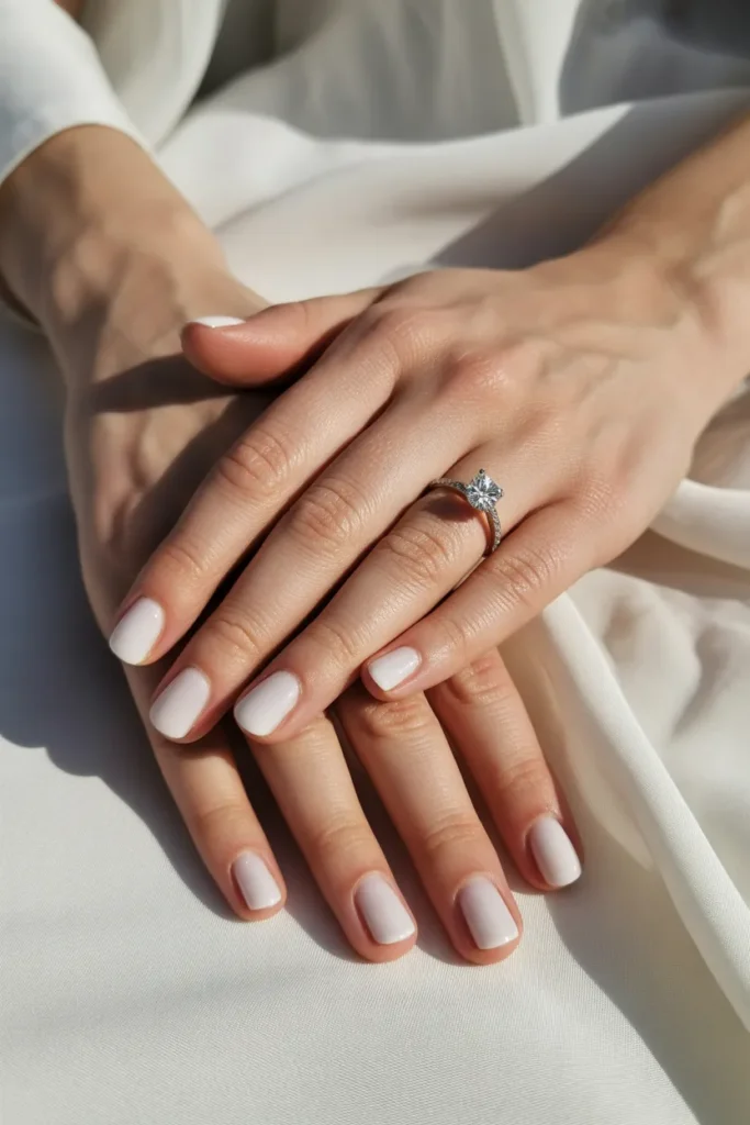 24. Short Square Spring Nails — Engagement and Occasion Nails