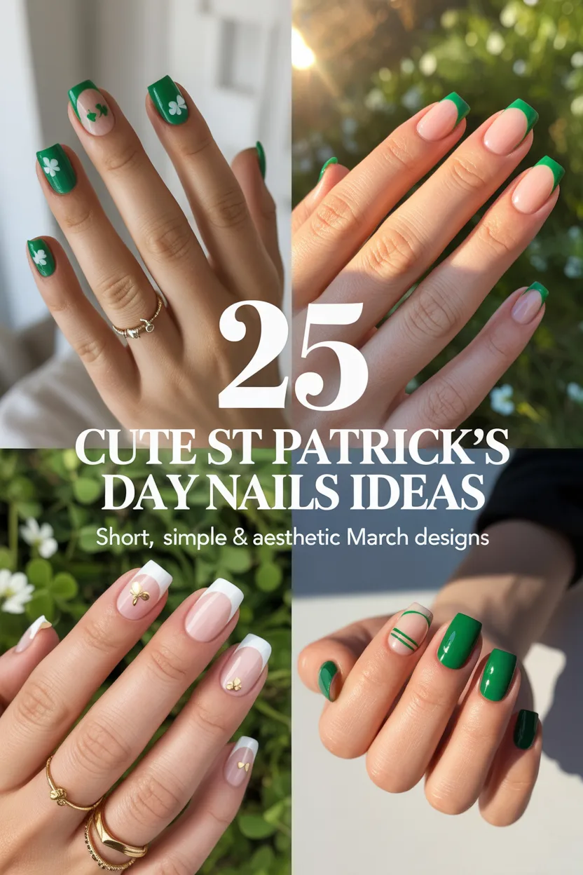 Saint Patrick’s Day Nails Short