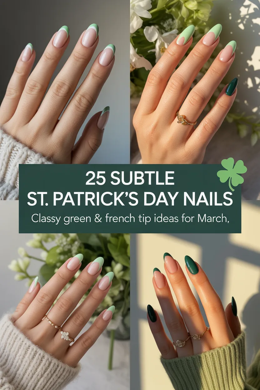 Subtle St Patrick’s Day Nails