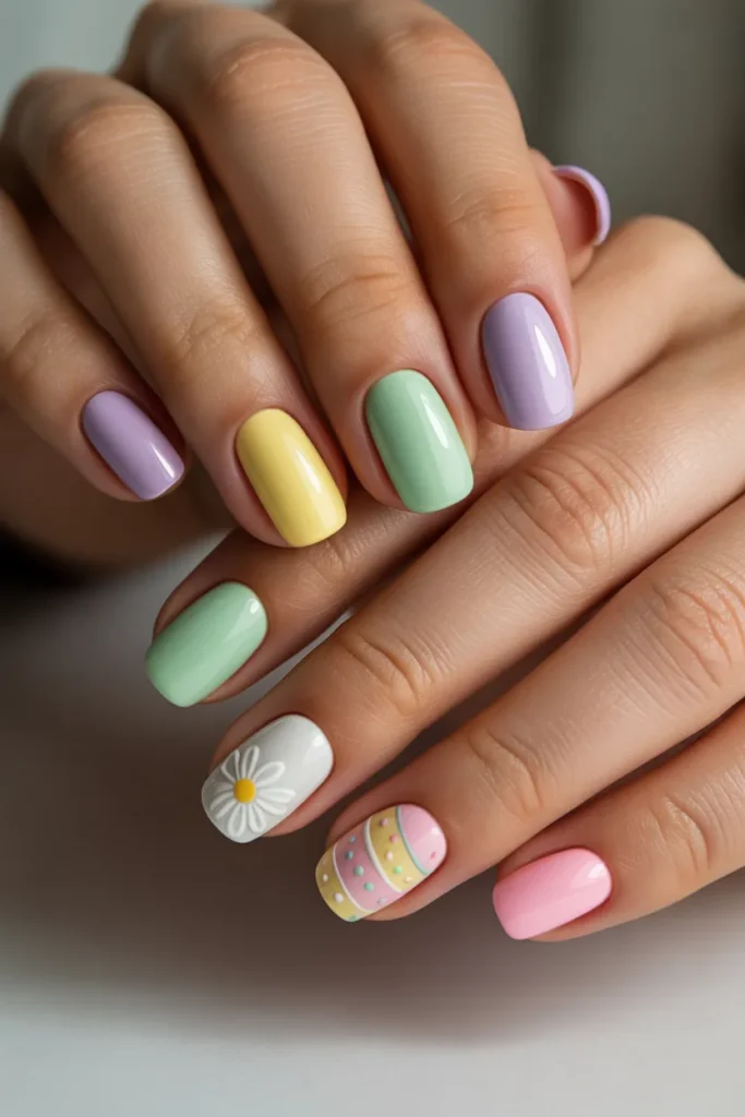 25. Full April Spring Nail Set — The Complete Look