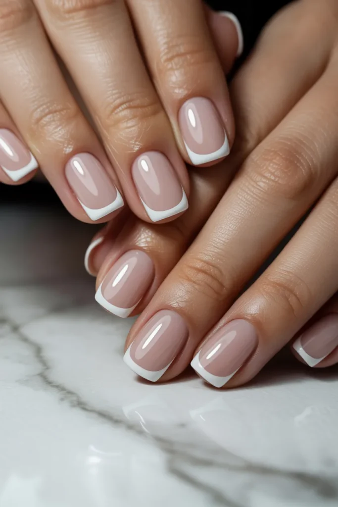 3. Simple Spring French Tip Nails — Clean and Classy
