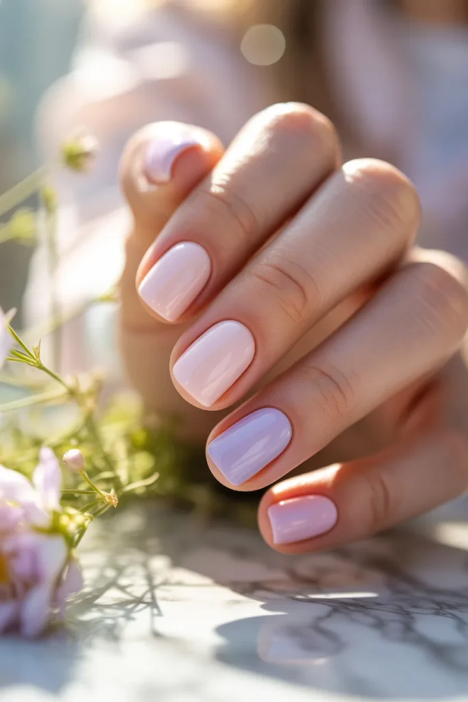 4. Pastel Ombre Easter Nails — Gradient Fade on Short Nails