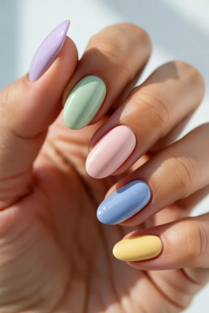 5. Easter Almond Nails — Pastel Set