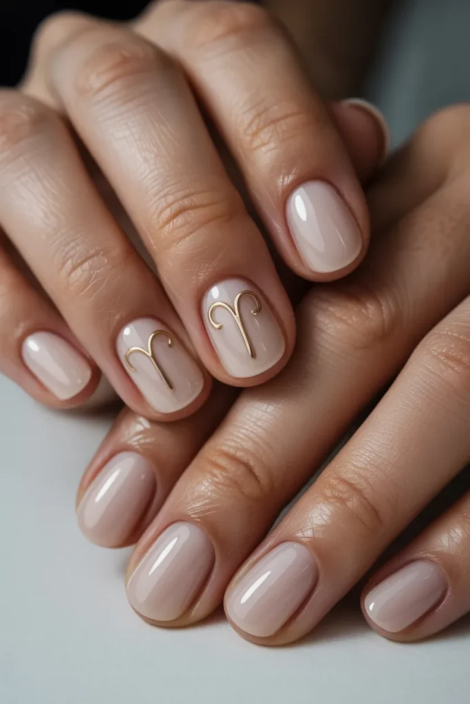 Aries Nail Designs 6 5. Simple Aries Nail Designs — Minimal Zodiac
