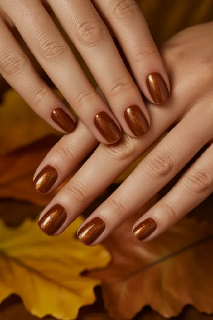 6. Gorgeous Classy Brown Nails — Fall Inspired