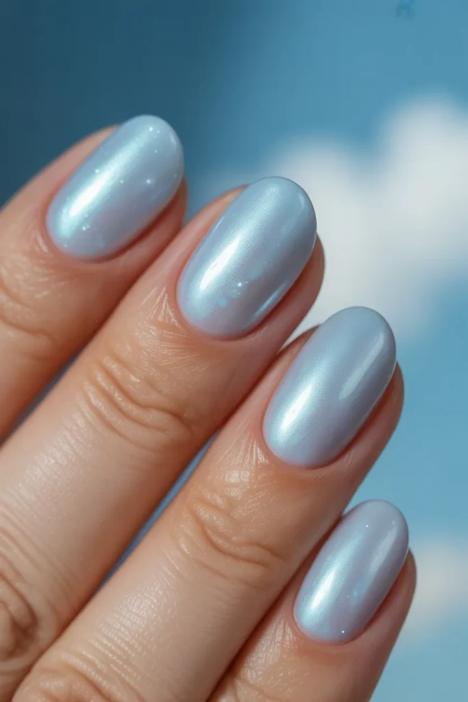 6. Simple Spring Nail Ideas Blue — Baby Blue Pastel