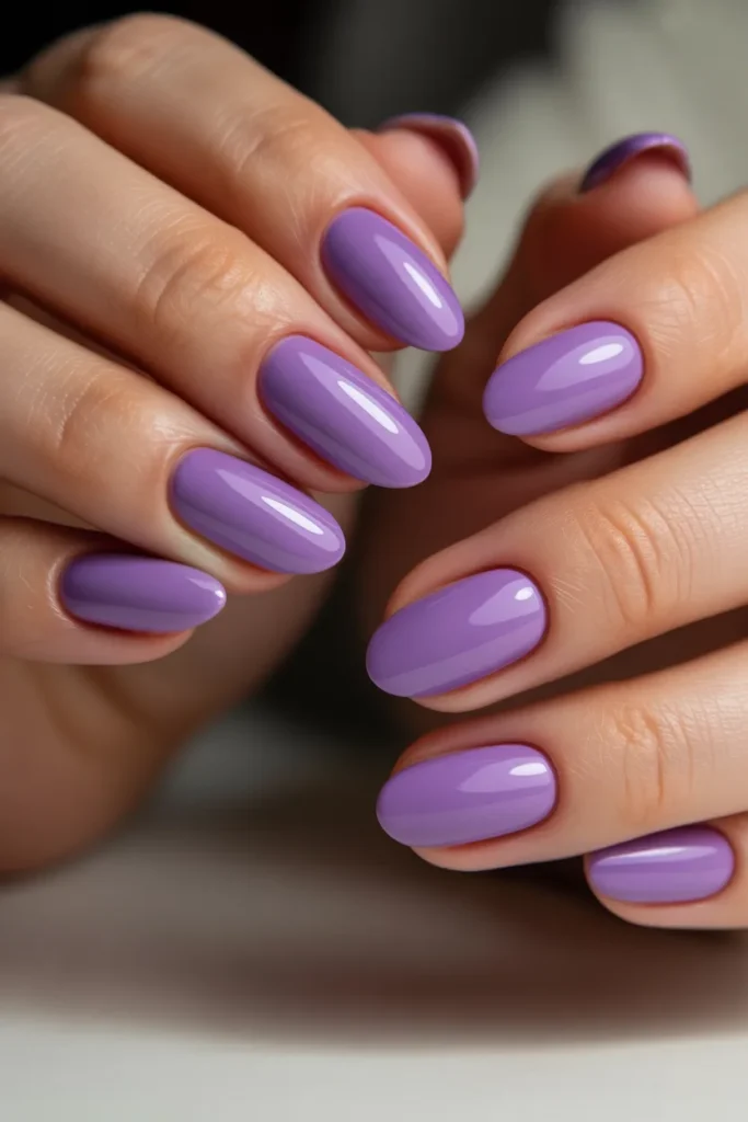7. Pastel Easter Nails Purple — Wisteria Inspired